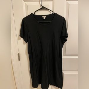 J. Crew plain black t shirt dress - L